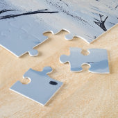 Komische Winter Vogel Puzzel Legpuzzel (Zijkant)