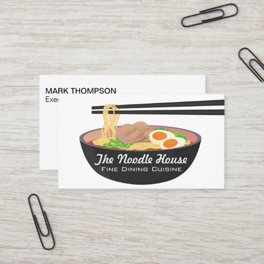 Komkomkommer Bowl | Eetstokjes Visitekaartje (Voorkant / Achterkant in situ)