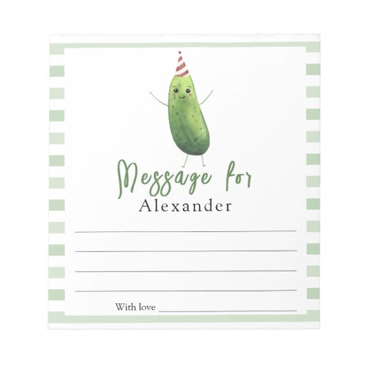 komkommer big dill Time Capsule Bericht Notitieblok (Voorkant)