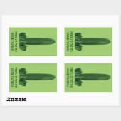 Komkommer en paprika's rechthoekige sticker (Vel)