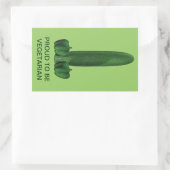 Komkommer en paprika's rechthoekige sticker (Tas)