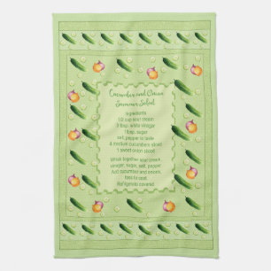 Komkommer en ui zomersalade theedoek