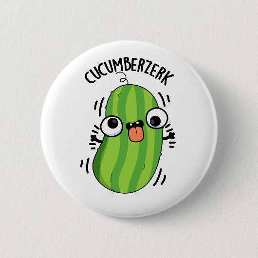 Komkommer Grappig Berzerk Komkommer Pun Ronde Button 5,7 Cm (Voorkant)