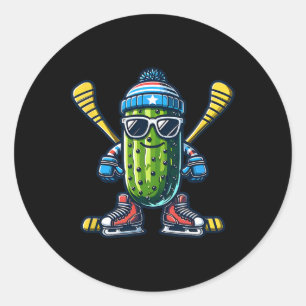 Komkommer IJshockey Koele Augurk Schaatser Ronde Sticker