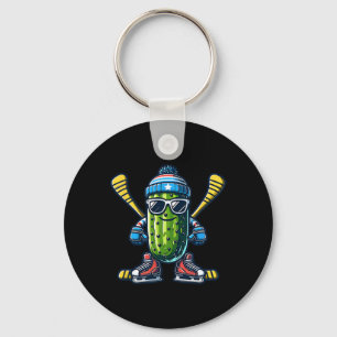Komkommer IJshockey Koele Augurk Schaatser  Sleutelhanger
