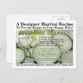 Komkommer Martini Recept Briefkaart (Voorkant / Achterkant)