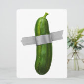 Komkommer met eendentape feestdagenkaart (Staand voorkant)