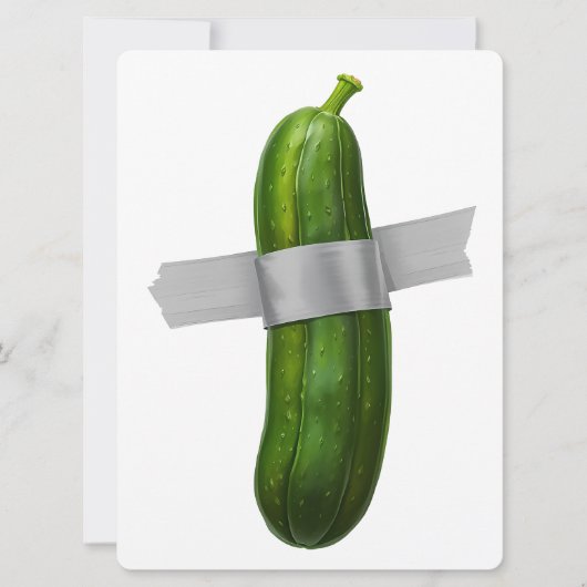 Komkommer met eendentape feestdagenkaart (Voorkant)