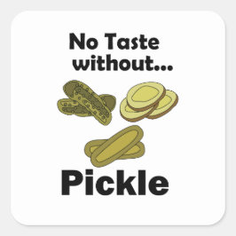 Komkommer Pickles Geen Smaak Zonder Komkommer Vierkante Sticker