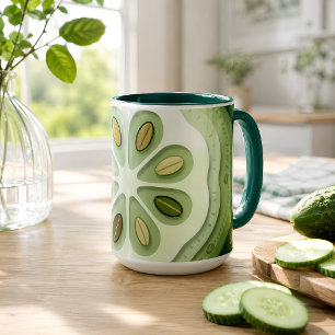Komkommer schijf  koffiemok