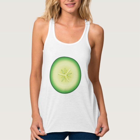 Komkommer schijf tanktop (Voorkant)