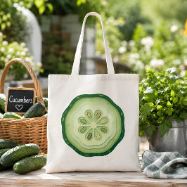 Komkommer schijf  tote bag