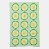 Komkommer Schijfjes Patroon Theedoek (Verticaal)