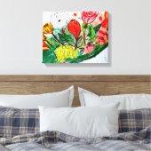 Komkommer stretched canvas Print (Insitu (Slaapkamer))