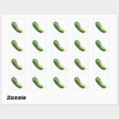 Komkommer Vierkante Sticker (Vel)