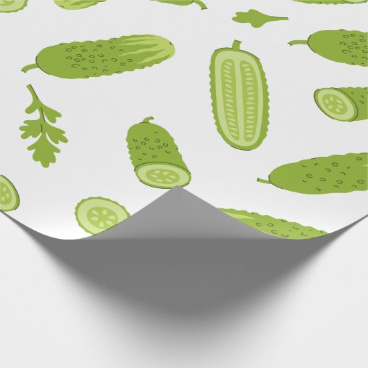 komkommeraugurk groente veganistisch vegetarisch cadeaupapier (Hoek)