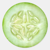 Komkommermacro Ronde Sticker (Voorkant)
