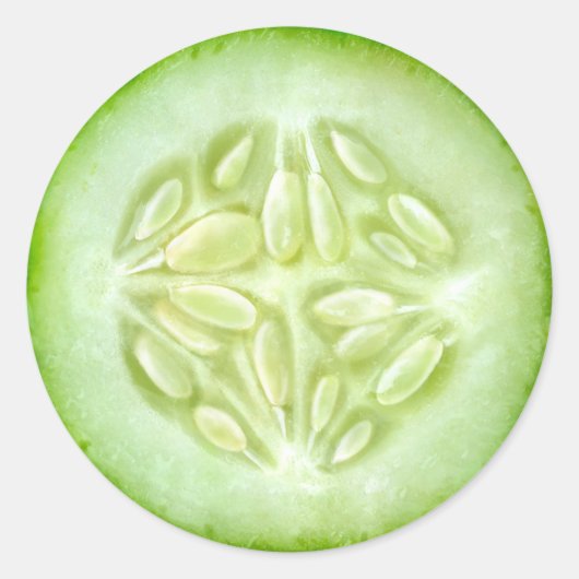 Komkommermacro Ronde Sticker (Voorkant)