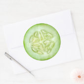 Komkommermacro Ronde Sticker (Envelop)