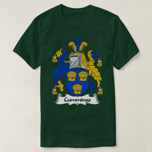 Komkommers Mat Arms Cummings Family Crest T-shirt (Design voorkant)