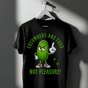 Komkommers zijn voedsel, geen plezier - Grappige G T-shirt