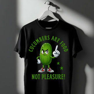 Komkommers zijn voedsel, geen plezier - Grappige G T-shirt