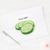 komkommerschijfjes ronde sticker (Envelop)