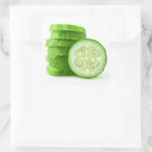 komkommerschijfjes vierkante sticker (Tas)