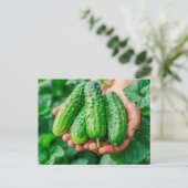 Komkommervariëteit uit de verse tuin feestdagenkaart (Staand voorkant)