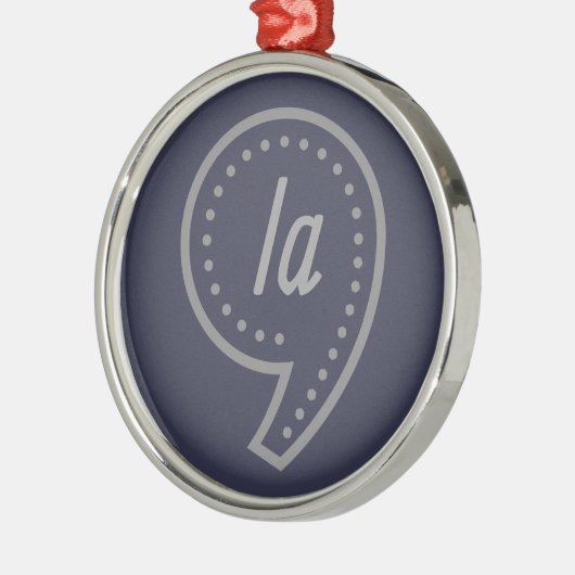 Komma als Kamala Harris Metalen Ornament (Links)