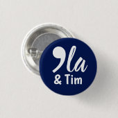 Komma Kamala en Tim 2024 Ronde Button 3,2 Cm (Voorkant /achterkant)
