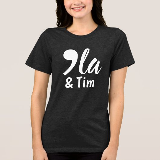 Komma Kamala en Tim 2024 Tri-Blend Shirt (Voorkant)
