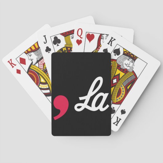 Komma La Grappige Interpunctie Kamala Harris Pokerkaarten (Achterkant)