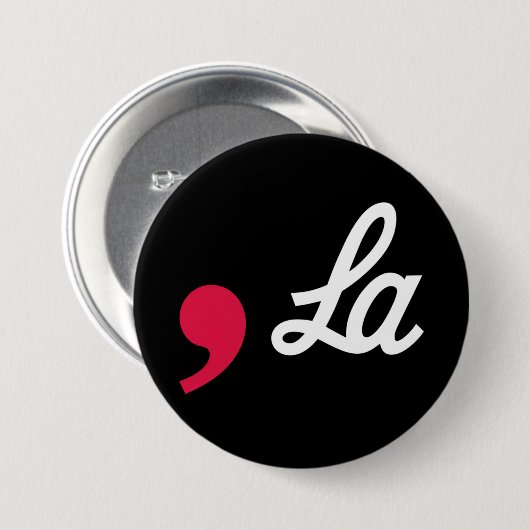 Komma La Grappige Leestekens Kamala Harris Ronde Button 7,6 Cm (Voorkant /achterkant)
