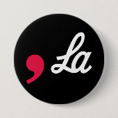 Komma La Grappige Leestekens Kamala Harris Ronde Button 7,6 Cm (Voorkant)