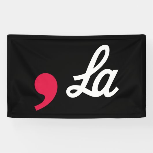 Komma La Grappige Leestekens Kamala Harris Spandoek (Horizontaal)