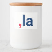 Komma La kamala grappige uitspraak patriottisch Voedselcontainer Etiket (Voorkant)