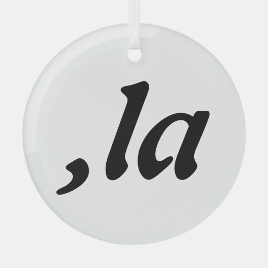 Komma La Kamala Harris - aangepast tekstontwerp  Glas Ornament (Voorkant)