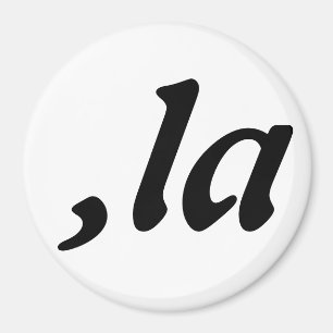 Komma La Kamala Harris - aangepaste tekst ontwerp Magneet