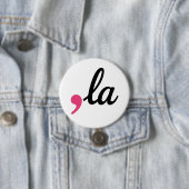 Komma La Kamala Harris President 2024 Stop Project Ronde Button 7,6 Cm (In situ)