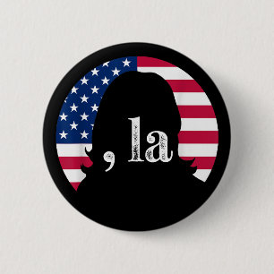 Komma La Kamala Harris Voor President 2024 Verkiez Ronde Button 5,7 Cm