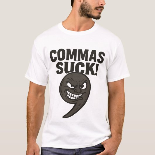 komma, redactie, redacteur, boek t-shirt (Voorkant)