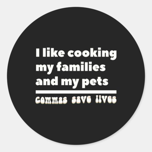 Komma's-redden-leven Ronde Sticker (Voorkant)