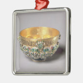 Kommelset voorzien van reliëfdruk metalen ornament (Links)