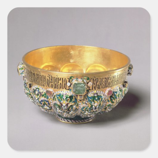 Kommelset voorzien van reliëfdruk vierkante sticker (Voorkant)