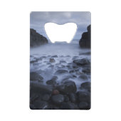 Kommen en Rocks langs de Ocean Shoreline Creditkaart Flessenopener (Achterkant)
