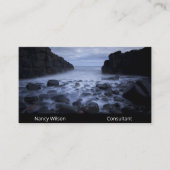 Kommen en Rocks langs de Ocean Shoreline Visitekaartje (Voorkant)