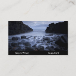 Kommen en Rocks langs de Ocean Shoreline Visitekaartje