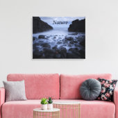 Kommen en Rocks langs het Ocean Shoreline Canvas (Insitu (Woonkamer))