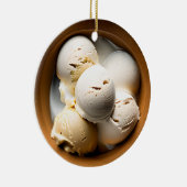 Kommen van Ice Cream Food Puns Kerstmis Keramisch Ornament (Rechts)